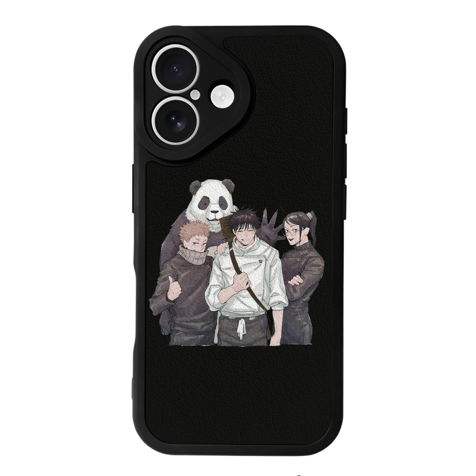 （画像用） 呪術廻戦 Jujutsu Kaisen 【iPhone 16シリーズ対応】シリコンスマホケース（レザー調） 材質：シリコン